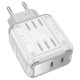 Мережевий зарядний пристрій Hoco C137A Rock charger 45W White