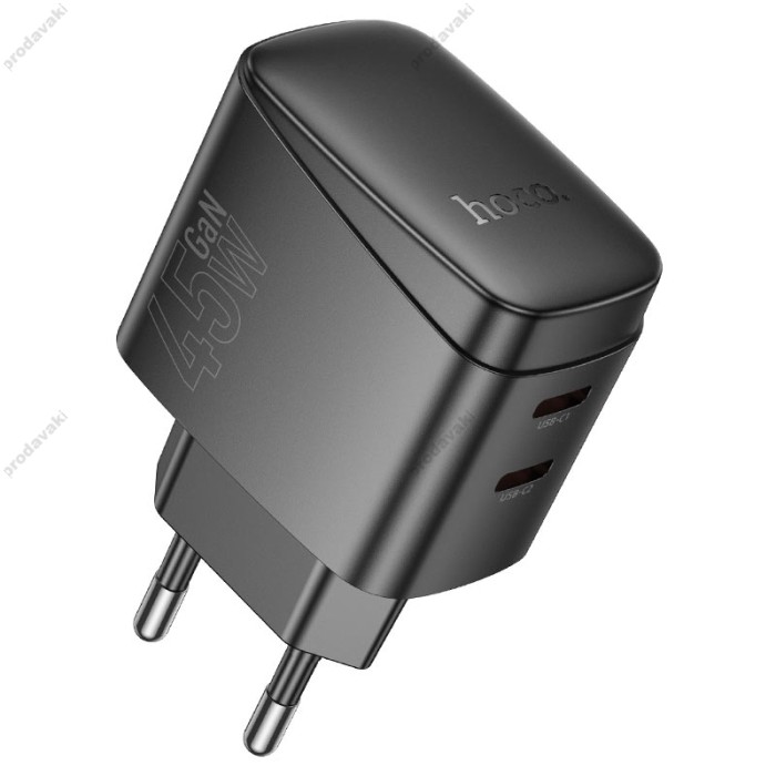 Мережевий зарядний пристрій Hoco CS62A Bright PD charger 45W Black