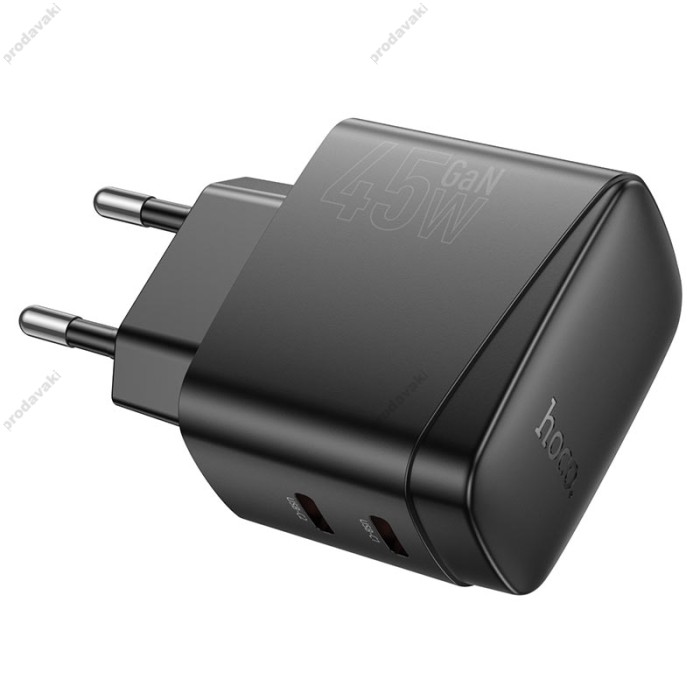 Мережевий зарядний пристрій Hoco CS62A Bright PD charger 45W Black