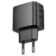 Мережевий зарядний пристрій Hoco CS62A Bright PD charger 45W Black