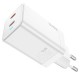 Мережевий зарядний пристрій Hoco N23 Astral Lightning cable 45W White