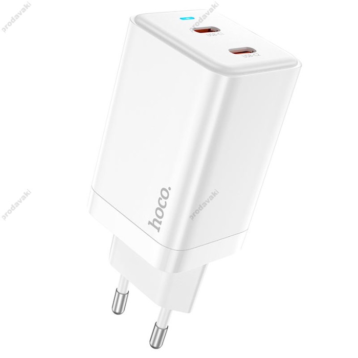 Мережевий зарядний пристрій Hoco N23 Astral Lightning cable 45W White