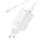 Мережевий зарядний пристрій Hoco N23 Astral Lightning cable 45W White