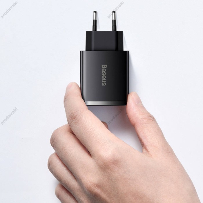 Мережевий зарядний пристрій Baseus Compact Quick Charger 30W Black CCXJ-E01