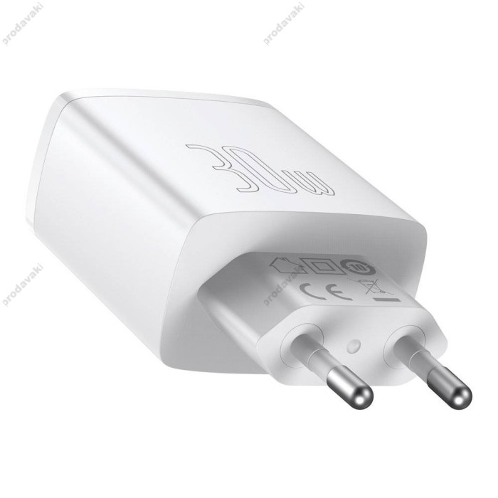 Мережевий зарядний пристрій Baseus Compact Quick Charger 30W White CCXJ-E02