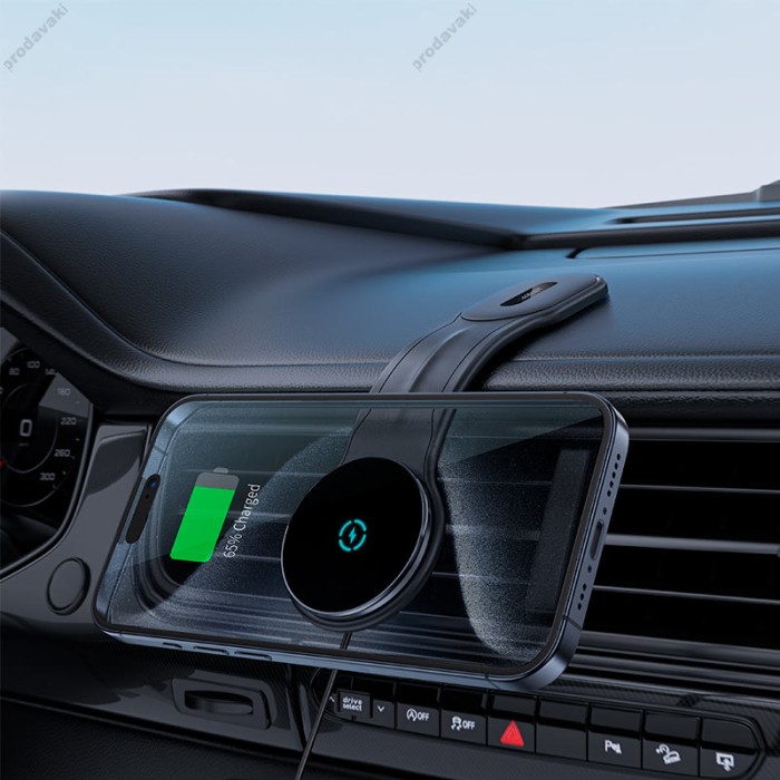 Автомобільний тримач ACEFAST D21 Velcro in-car wireless charging holder Black