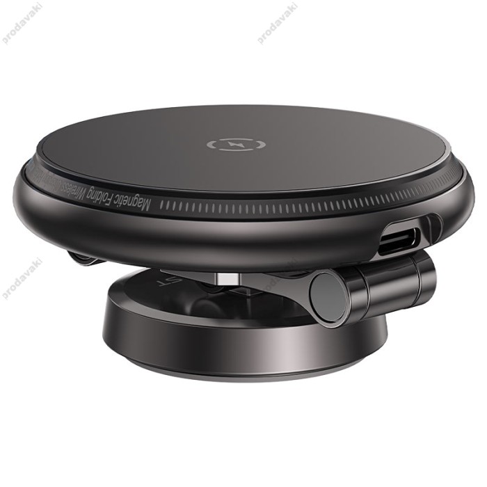 Автомобільний тримач ACEFAST D30 magnetic folding wireless charging car holder Black