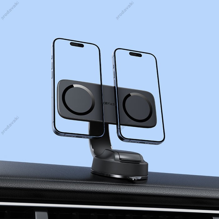 Автомобільний тримач ACEFAST D60 dual magnet car holder for dashboard Black