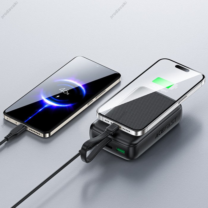 Повербанк портативний акумулятор Power bank ACEFAST M14 PD fast charging 22.5W 20000 mAh Black