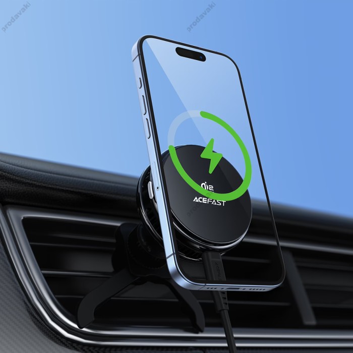Автомобільний тримач ACEFAST D66 QI2 cooling MagSafe wireless charging car holder 25W Black