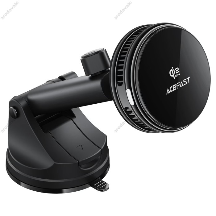 Автомобільний тримач ACEFAST D67 QI2 MagSafe cooling wireless charging car holder with suction cup 25W Black