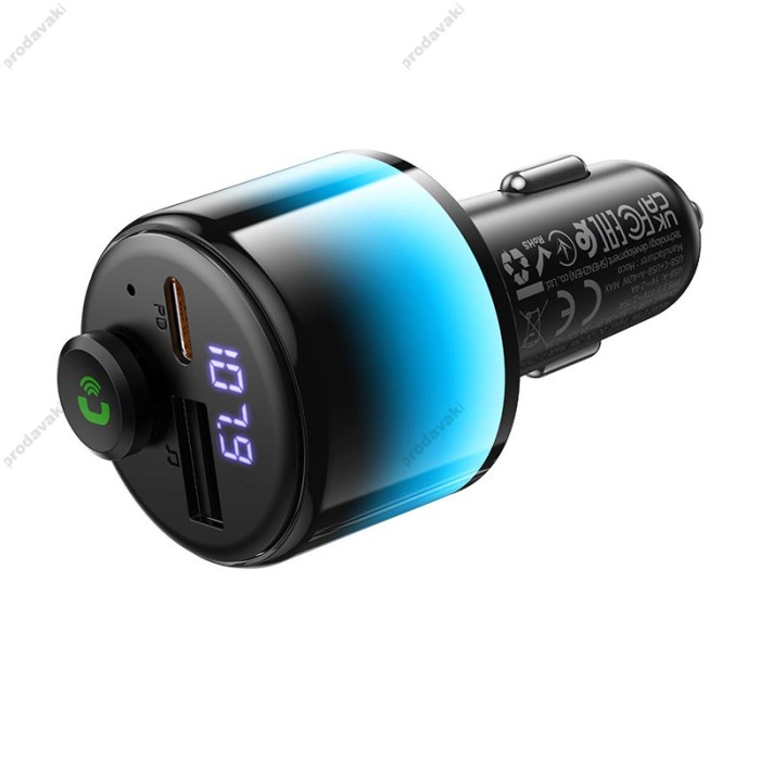 FM-трансмітер HOCO E166 Path car BT FM transmitter BT6.0 42W Black