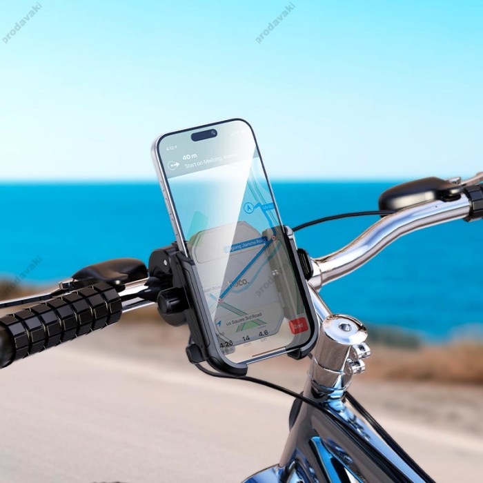 Тримач телефону для велосипеда/мотоцикла Hoco H104 Highway riding holder 4.5-7 Black
