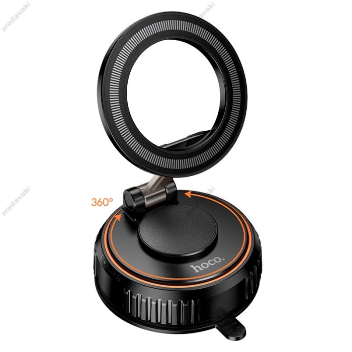 Автомобільний тримач Hoco H105 Journey magnetic car holder with suction cup (multi-scene) 4.5-7" Black