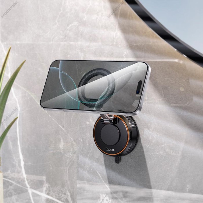 Автомобільний тримач Hoco H105 Journey magnetic car holder with suction cup (multi-scene) 4.5-7" Black