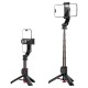 Монопод-трипод ACEFAST E43 selfie stick with automatic tripod 0.63m Black