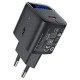 Мережевий зарядний пристрій ACEFAST A113 GaN with digital display 20W Black