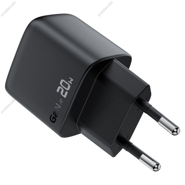 Мережевий зарядний пристрій ACEFAST A113 GaN with digital display 20W Black