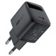 Мережевий зарядний пристрій ACEFAST A113 GaN with digital display 20W Black