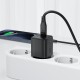 Мережевий зарядний пристрій ACEFAST A117 mini GaN fast charger 20W Black