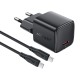 Мережевий зарядний пристрій ACEFAST A118 PD mini GaN USB-C fast charger Type-C cable 30W Black