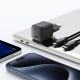 Мережевий зарядний пристрій ACEFAST A118 PD mini GaN USB-C fast charger Type-C cable 30W Black