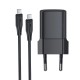 Мережевий зарядний пристрій ACEFAST A118 PD mini GaN USB-C fast charger Type-C cable 30W Black