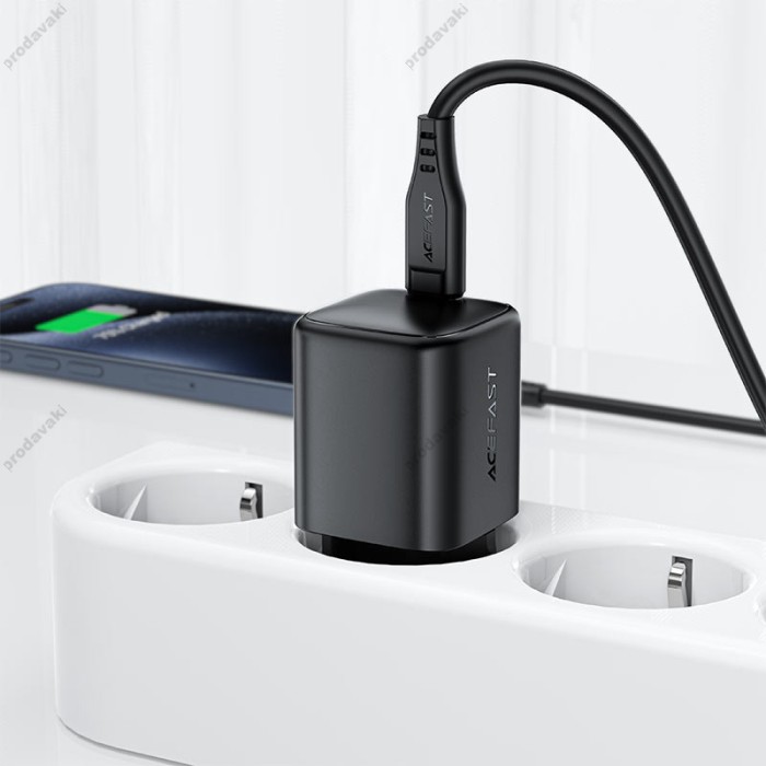 Мережевий зарядний пристрій ACEFAST A119 mini GaN fast charger 45W Black