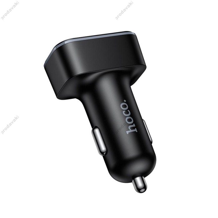 Автомобільний зарядний пристрій Hoco Z63B Barry dual port Car charger 3A 48W Black