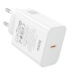 Мережевий зарядний пристрій HOCO C162A Source single port PD charger Type-C cable 60W White