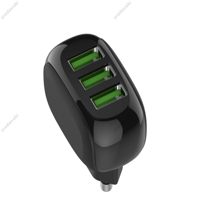Мережевий зарядний пристрій LDNIO A3309 Micro USB Cable 17W Black