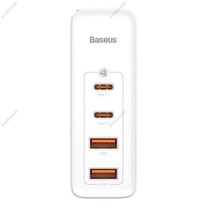 Мережевий зарядний пристрій Baseus GaN2 Pro Quick Charger 2C+2U 100W White CCGAN2P-L02