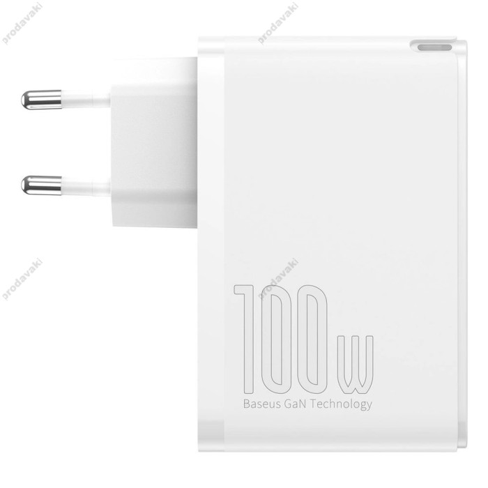 Мережевий зарядний пристрій Baseus GaN2 Pro Quick Charger 2C+2U 100W White CCGAN2P-L02