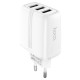 Мережевий зарядний пристрій HOCO N15 Amazing three-port charger 17W White