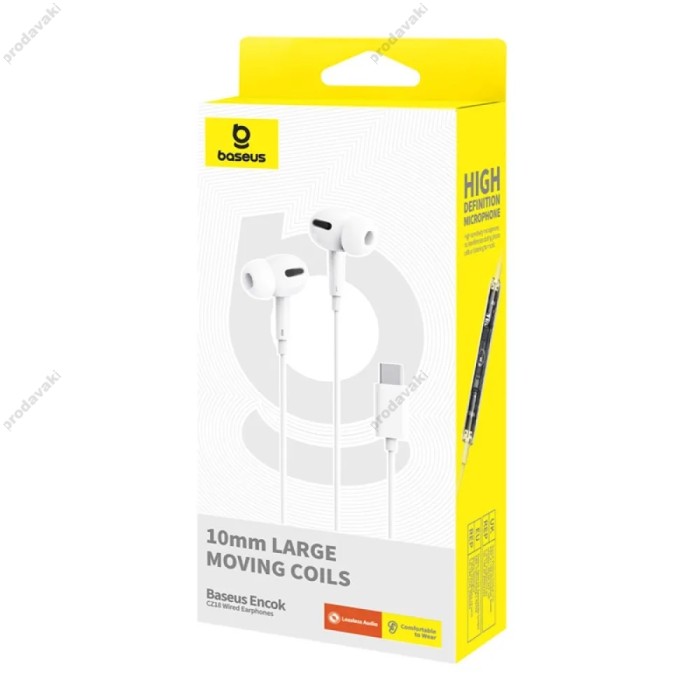 Дротові навушники Baseus Encok CZ18 Type-C Wired Earphones White A00170100213-Z1