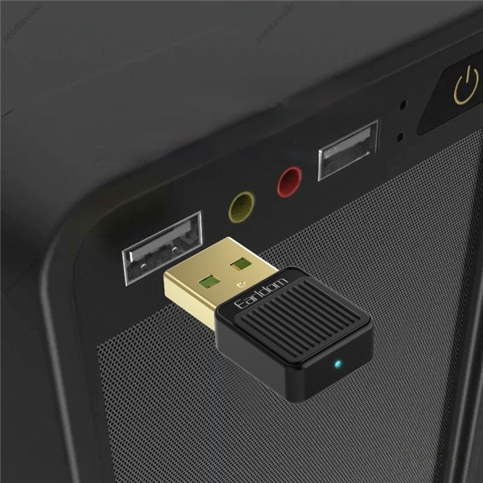 Аудіо ресивер Bluetooth для музики Earldom ET-BR09 Audio Receiver Black