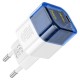 Мережевий зарядний пристрій HOCO C125A Transparent tribute single-port Type-C cable 20W Transparent-blue