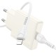Мережевий зарядний пристрій HOCO N44 Biscuit single port charger Lightning cable 30W Moonlight white