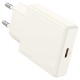 Мережевий зарядний пристрій HOCO N44 Biscuit single port charger Type-C cable 30W Moonlight white