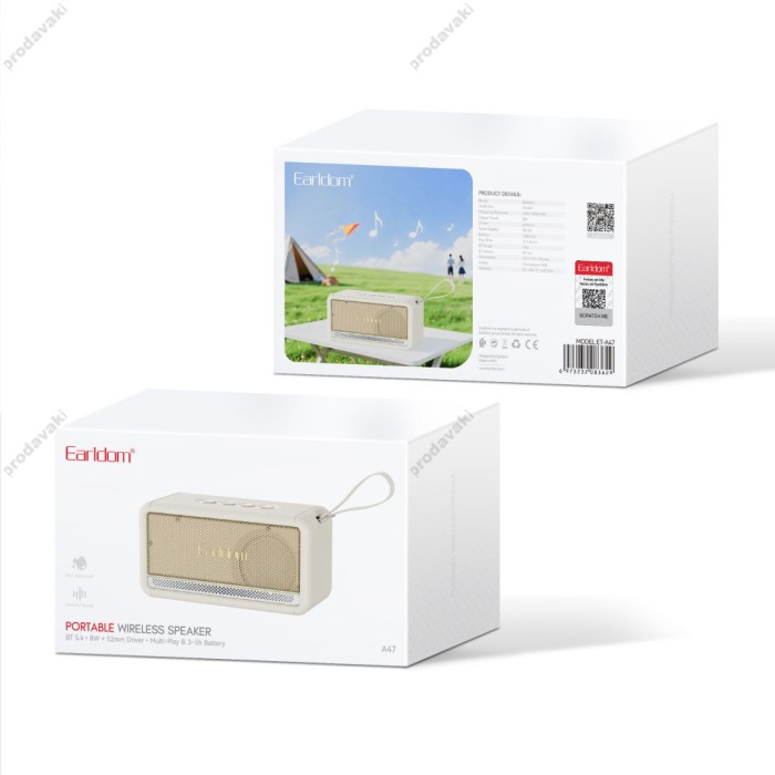 Портативна колонка Bluetooth Earldom ET-A47 8W White