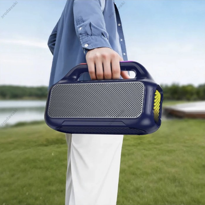 Портативна колонка Bluetooth HOCO HC47 Delight BT speaker BT6.0/USB/TF/AUX TWS/FM 30W Blue