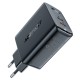 Мережевий зарядний пристрій ACEFAST A29 GaN charger 50W Black