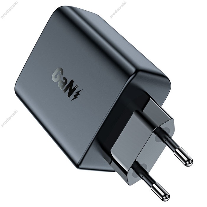 Мережевий зарядний пристрій ACEFAST A29 GaN charger 50W Black
