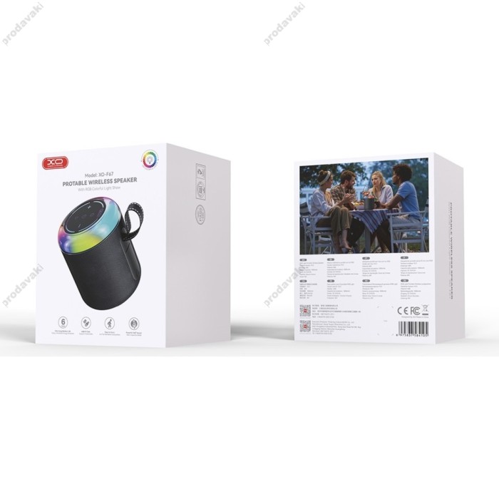Портативна колонка Bluetooth XO F67 LED Dazzle Speaker 5W Black