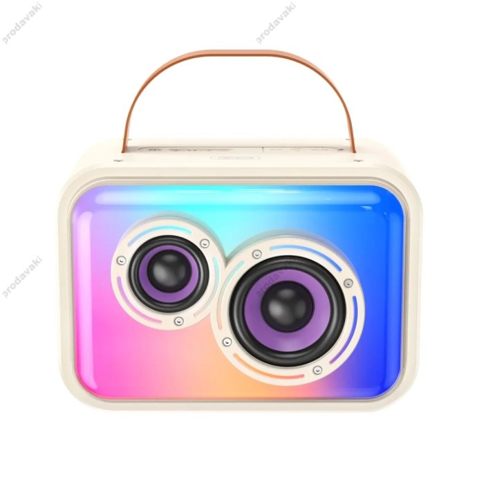Портативна колонка Bluetooth XO F54 Glossy Cool Light K-Song Audio 20W Beige