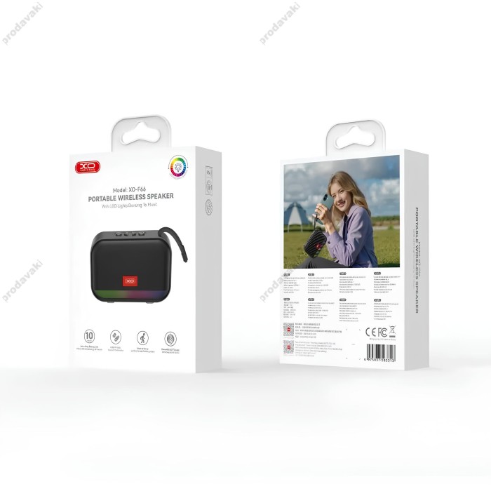 Портативна колонка Bluetooth XO F66 Illuminated Small Portable Speaker 5W Black