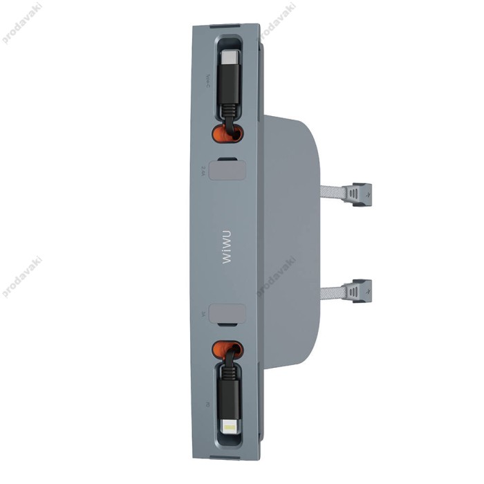 Автомобільна док-станція WiWU Wi-DS001 Tesla Model 3 Y Type-C Lightning USB-A 60W Grey