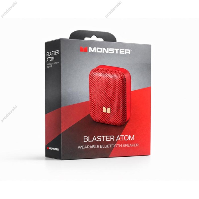 Портативна колонка Bluetooth MONSTER D159 Atomic Atom (MS62130) IPX5 BT5.4 3/6W Red
