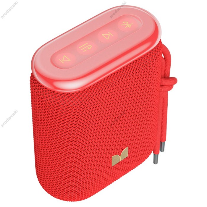 Портативна колонка Bluetooth MONSTER D139 Blaster Pebble (MS62131) IPX5 BT5.4 6/12W Red