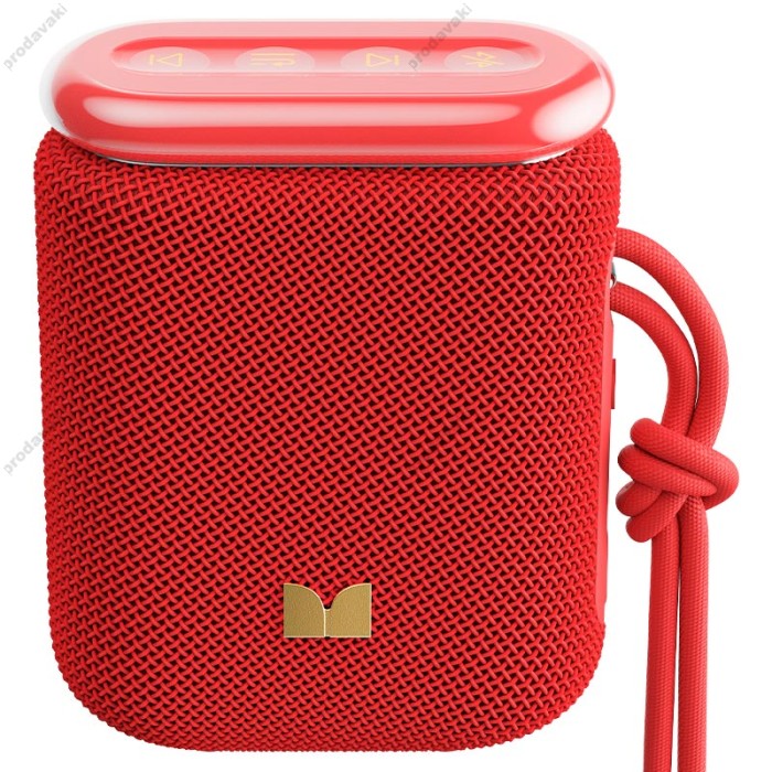 Портативна колонка Bluetooth MONSTER D139 Blaster Pebble (MS62131) IPX5 BT5.4 6/12W Red